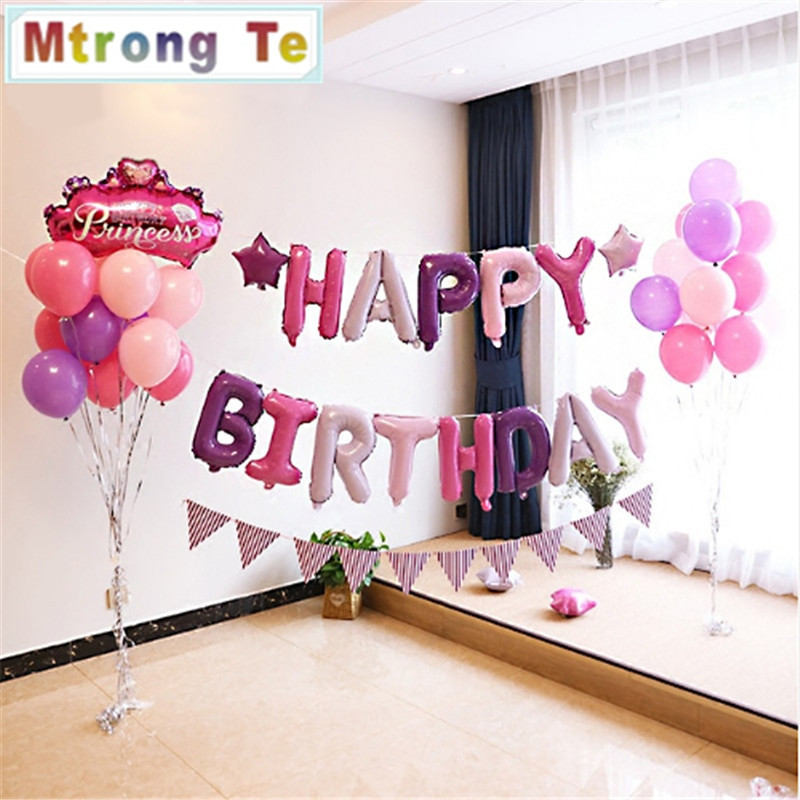 Happy Birthday Decoration
 17inch Colorful Happy Birthday Balloons Alphabet Letters