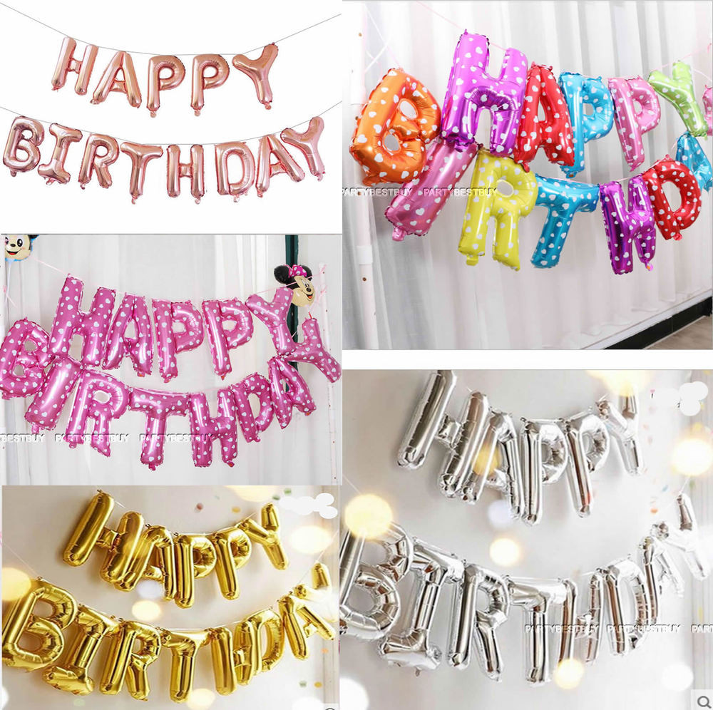 Happy Birthday Decoration
 LARGE HAPPY BIRTHDAY SELF INFLATING BALLOON BANNER BUNTING