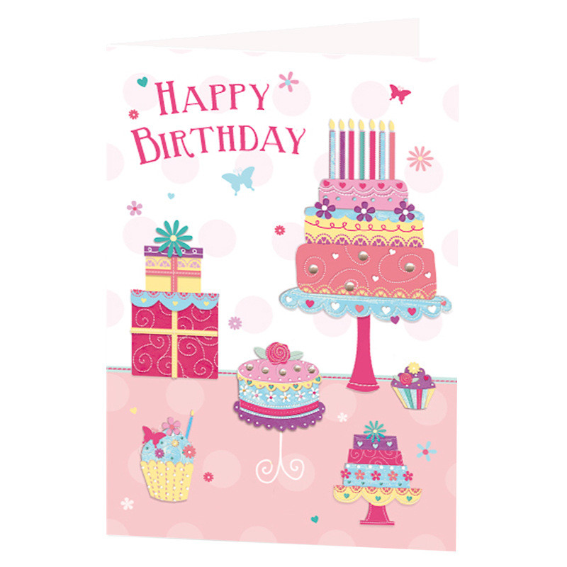 Happy Birthday E Card
 Birthday Cake & Presents Birthday Card Greeting Cards