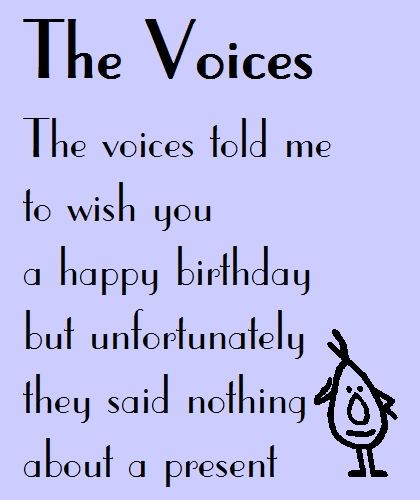 Happy Birthday Funny Poems
 Pin by Jasen Moniz on Birthday cards