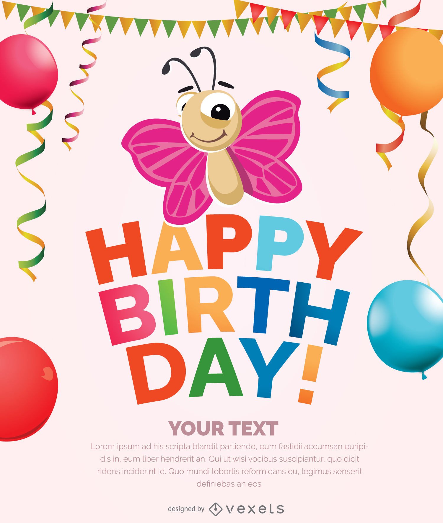 Happy Birthday Invitation Cards
 Girl birthday Invitation card Vector