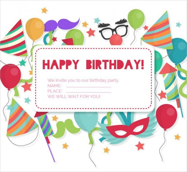 Happy Birthday Invitation Cards
 83 Birthday Invitations Word PSD AI EPS