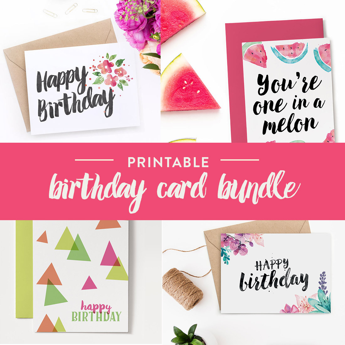 Happy Birthday Printable Cards
 Printable Birthday Cards – Bundle