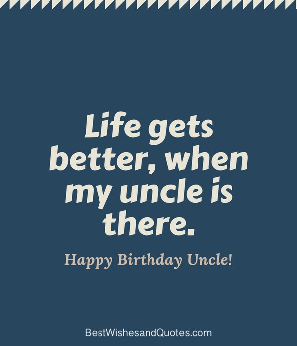 Happy Birthday Quote For Uncle
 Happy Birthday Uncle 36 Quotes to Wish Your Uncle the