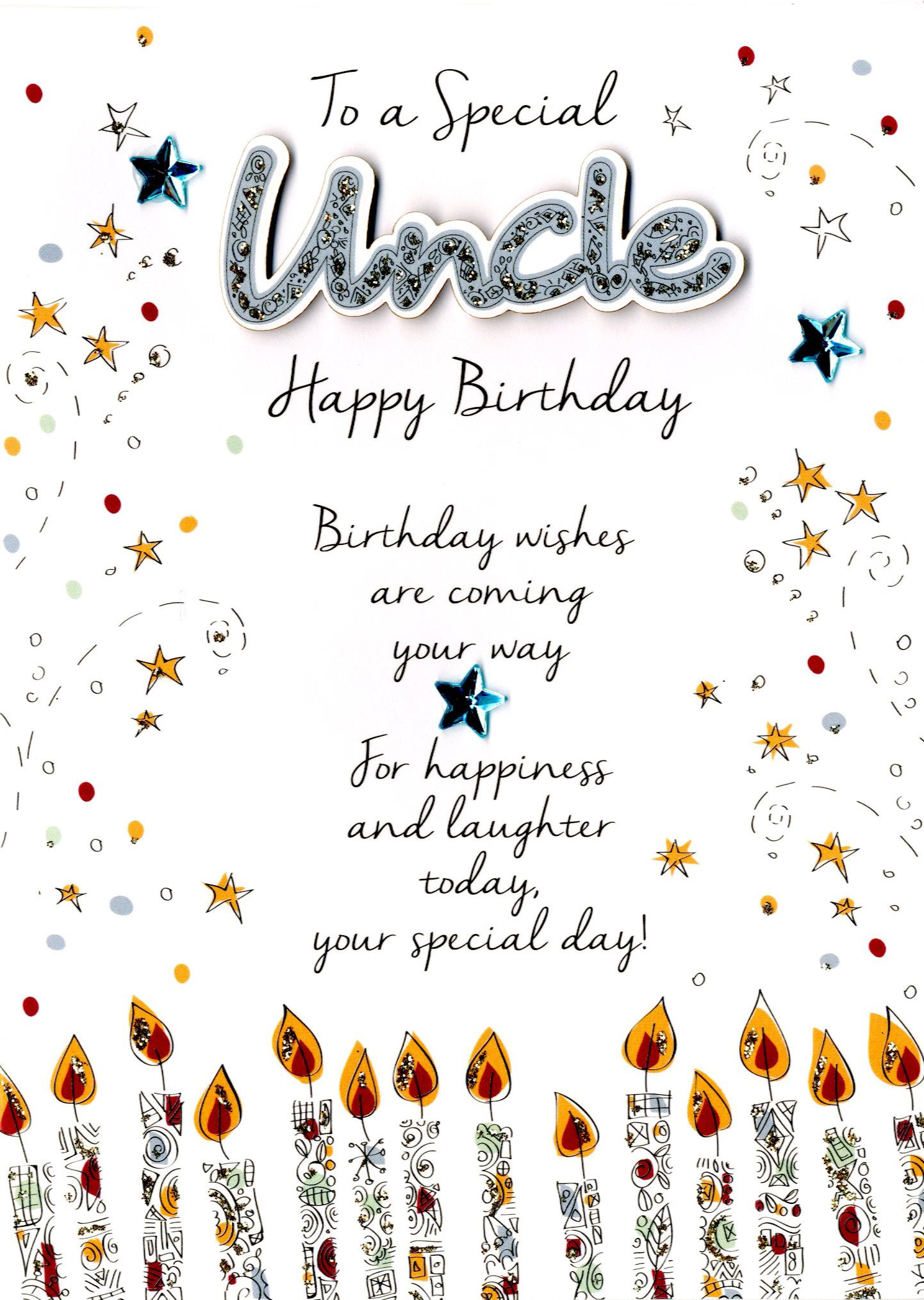 Happy Birthday Quote For Uncle
 Special Uncle Birthday Greeting Card