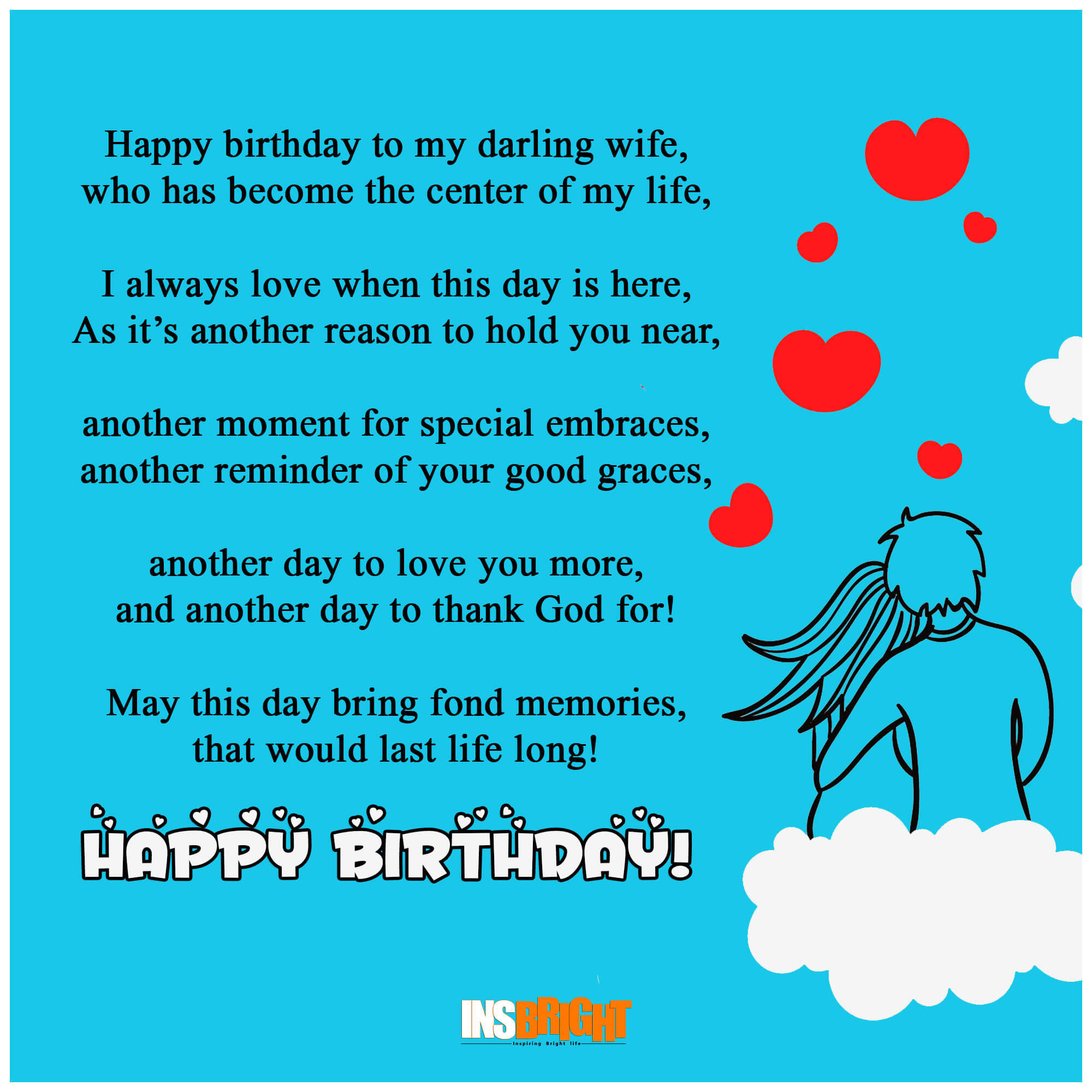 Happy Birthday Quotes For My Wife
 10 Romantic Happy Birthday Poems For Wife With Love From