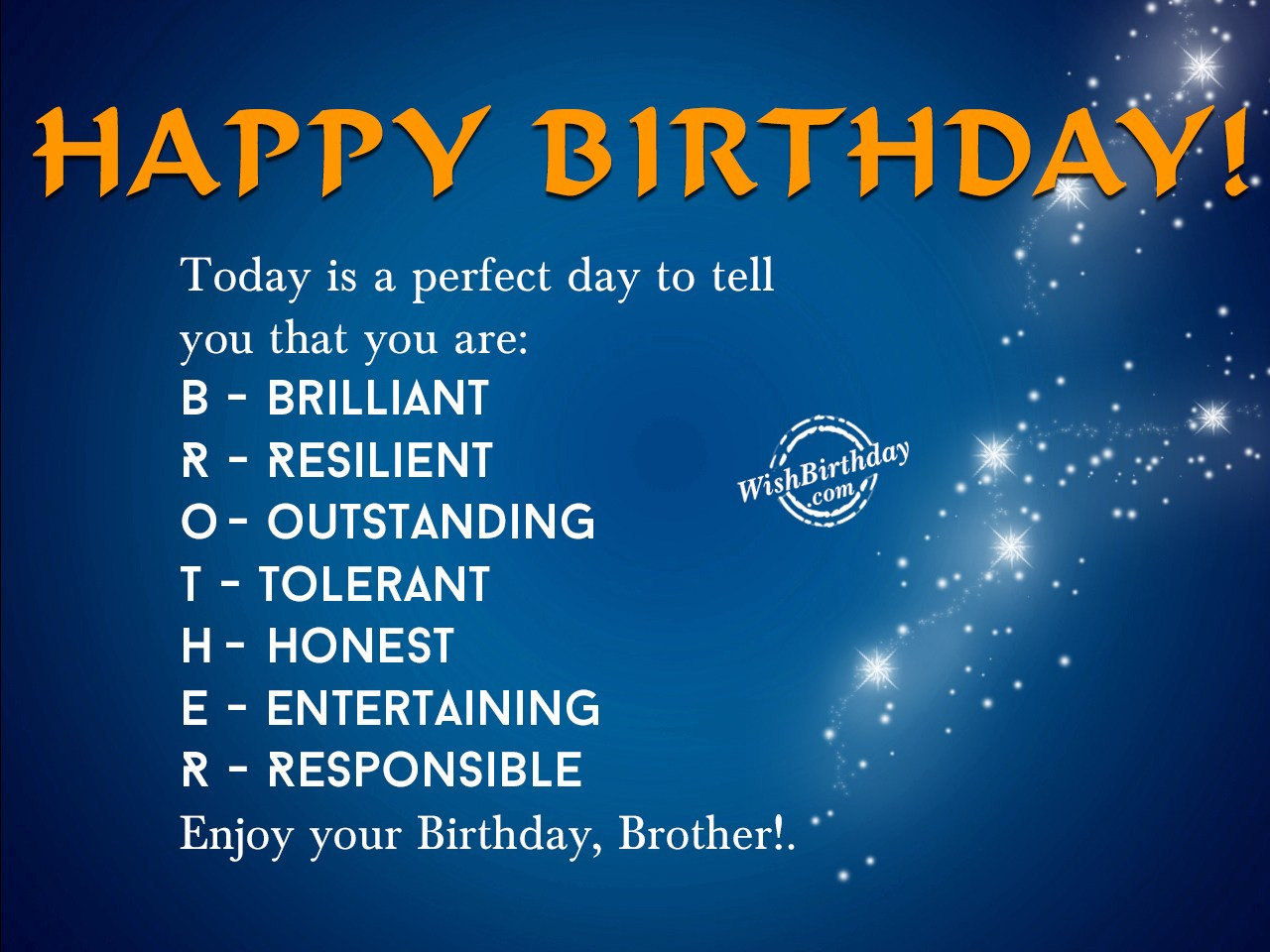 Happy Birthday Quotes To Brother
 Birthday Wishes For Brother Birthday