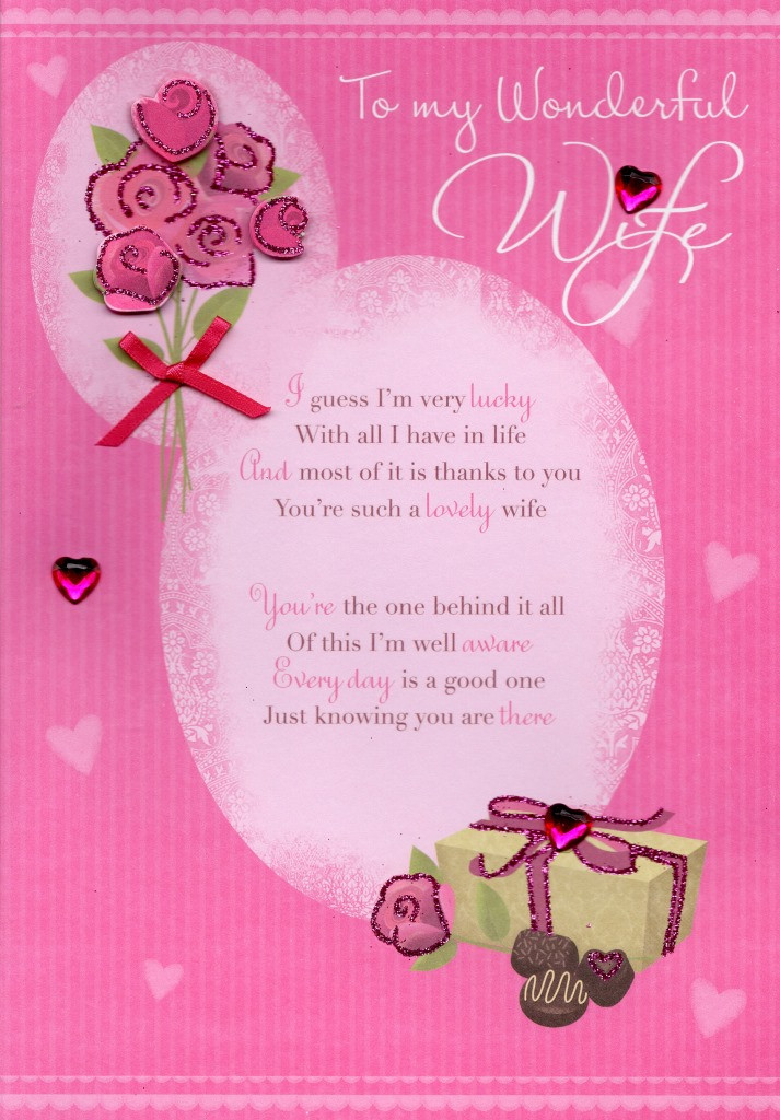 Happy Birthday Wife Cards
 Wonderful Wife Happy Birthday Greeting Card Cards