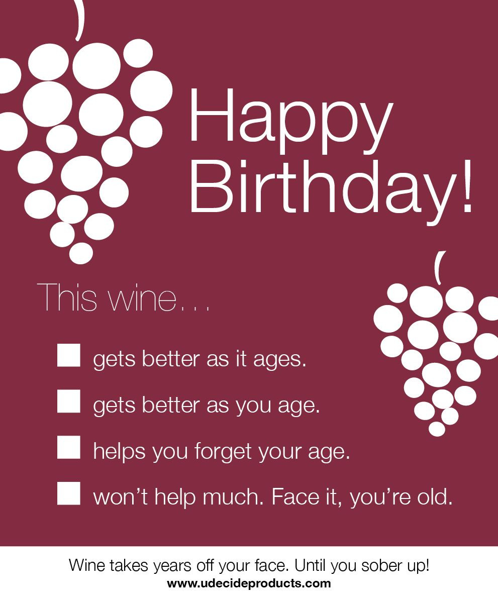 Happy Birthday Wine Quotes
 Happy Birthday Wine Bottle Label