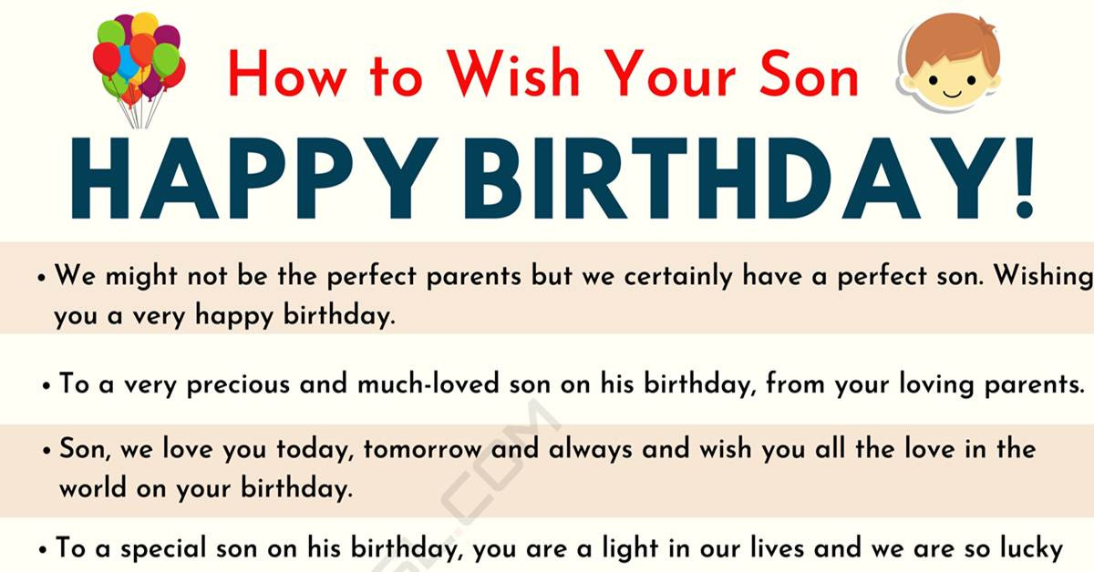 Happy Birthday Wishes For A Son
 Happy Birthday Son 35 Meaningful And Funny Birthday
