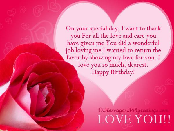 Happy Birthday Wishes To My Love
 Love Birthday Messages 365greetings