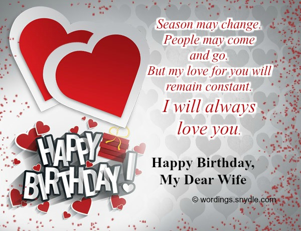 Happy Birthday Wishes To Wife
 Birthday Wishes And Messages for Wife Wordings and Messages