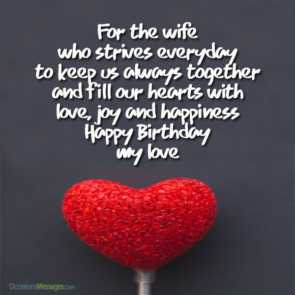 Happy Birthday Wishes To Wife
 Romantic Birthday Wishes Messages and Cards for Wife