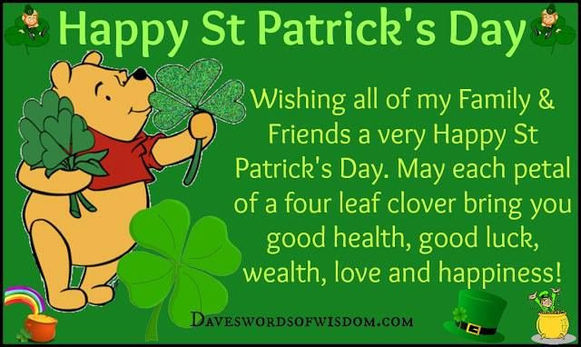 Happy St Patrick's Day Quotes
 Winnie The Pooh Happy St Patricks Day Quote