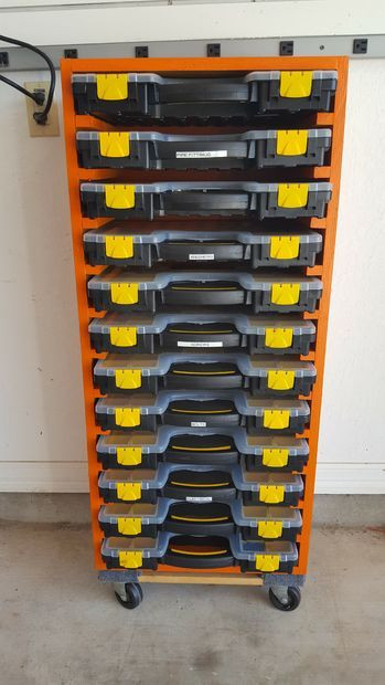 Harbor Freight Garage Organizer
 DIY Organizer for HarborFreight Storage Boxes