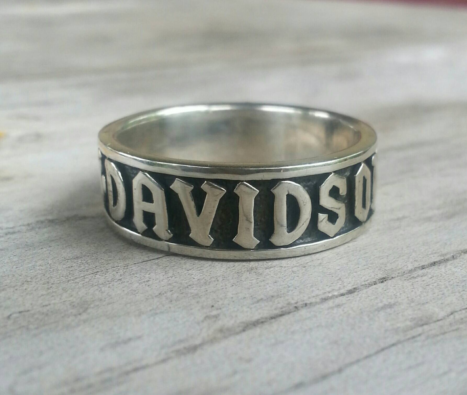 Harley Wedding Bands
 Harley davidson ring biker wedding band by youareoutthere