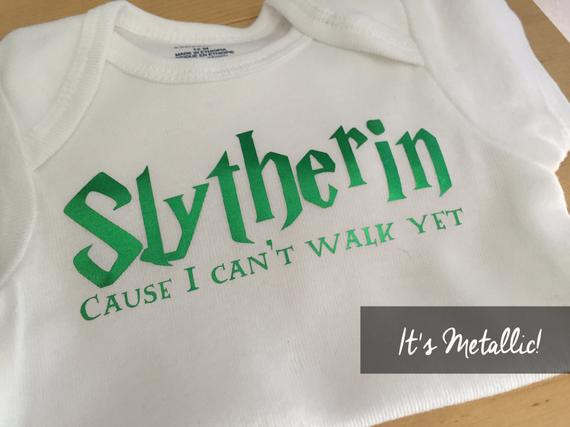 Harry Potter Baby Gift Ideas
 Slytherin onesie Harry potter baby clothes slytherin baby