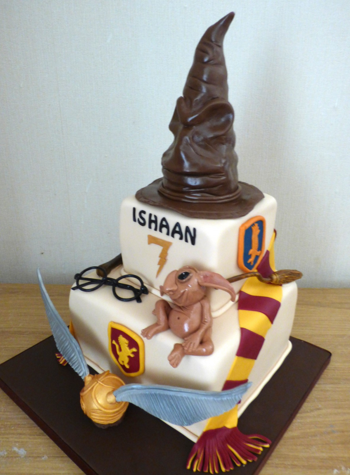 Harry Potter Birthday Cakes
 2 Tier Harry Potter Themed Birthday Cake Susie s Cakes