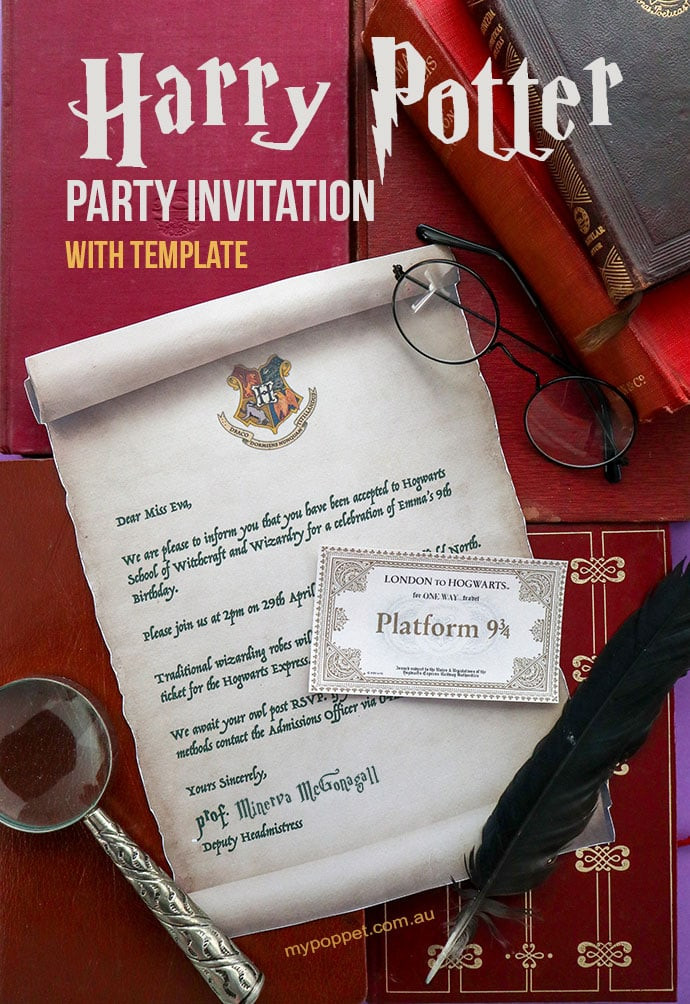 Harry Potter Birthday Invitations
 Harry Potter Party Invitation Template Hogwarts