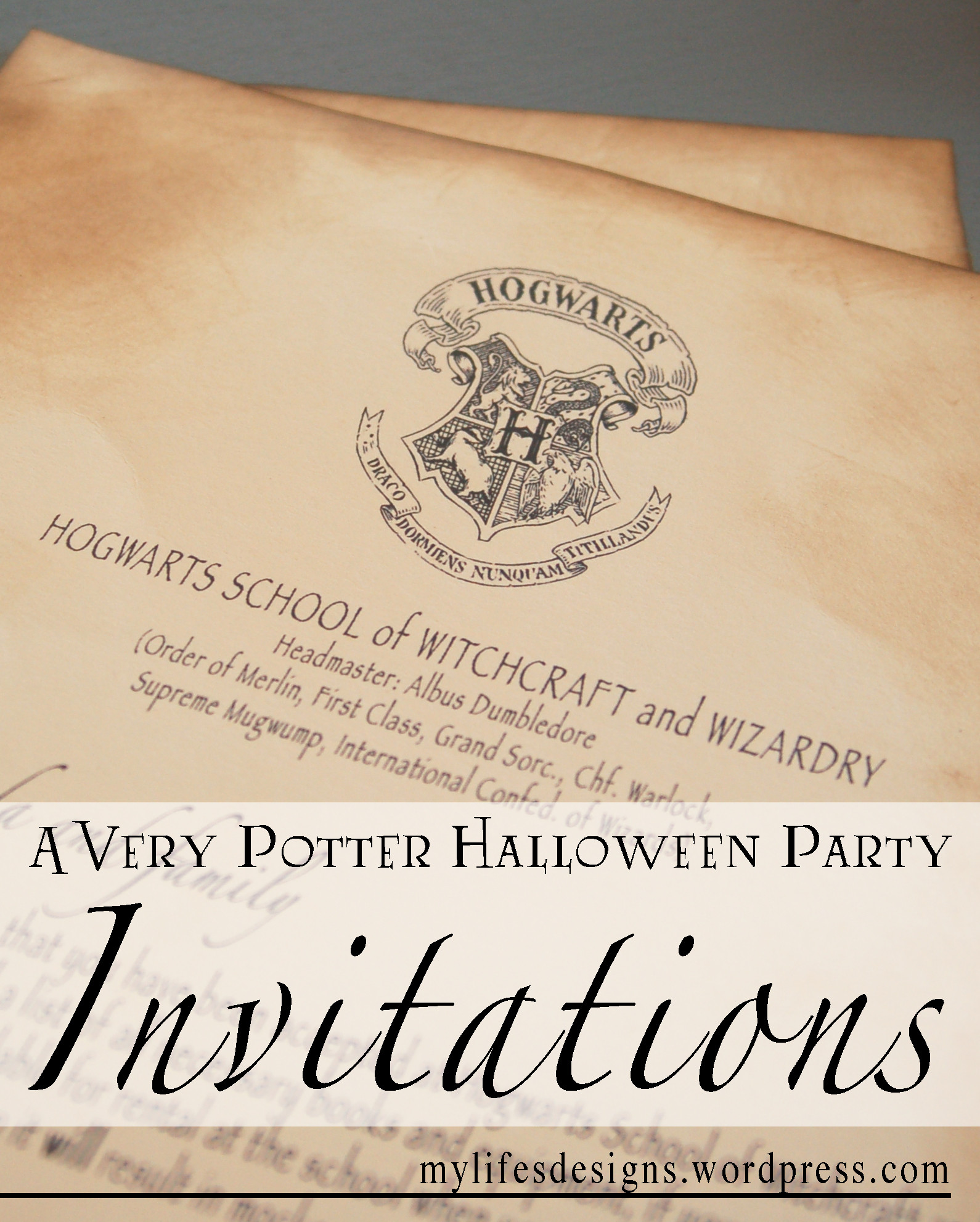 Harry Potter Birthday Invitations
 A Very Potter Halloween Party Invitations – My Life s Designs