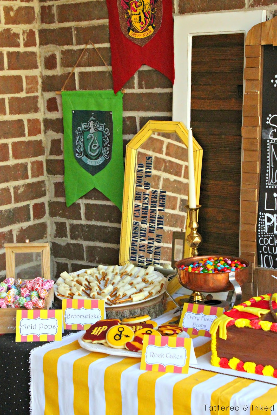 Harry Potter Birthday Party
 Tattered and Inked DIY Harry Potter Birthday Party