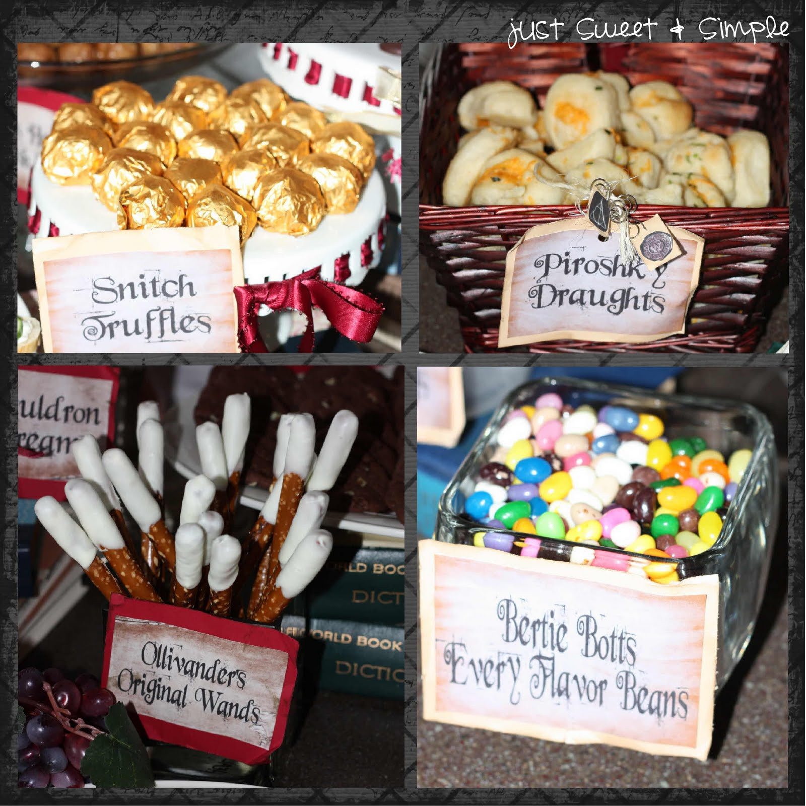 Harry Potter Birthday Party
 just Sweet and Simple Harry Potter Party