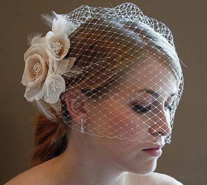 Hat With Veil For Wedding
 Fashion Bridal Net Feather Hats White Hat Veil Bridal