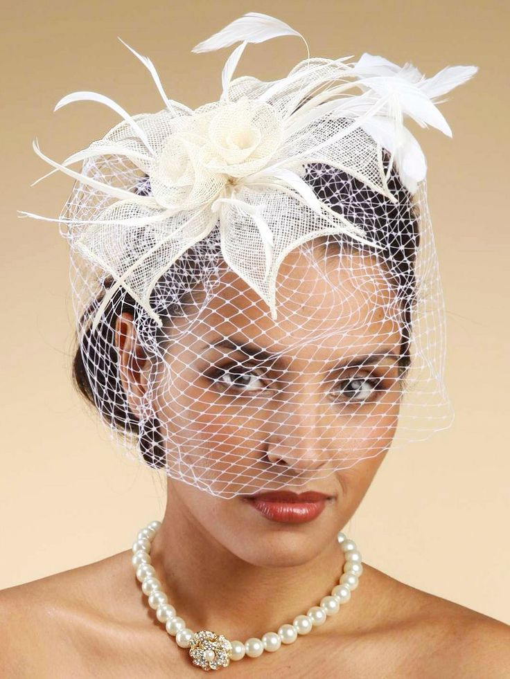 Hat With Veil For Wedding
 284 best images about Birdcage and Facinators on Pinterest