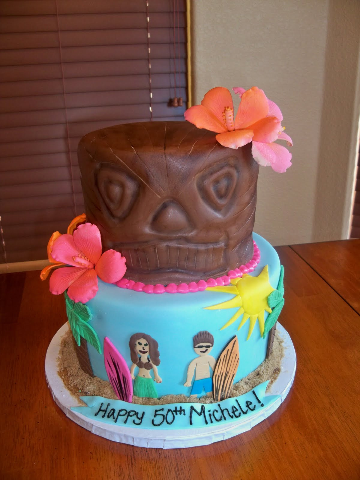 Hawaii Birthday Cake
 The Cake Shoppe Hawaiian Themed Birthday Cake