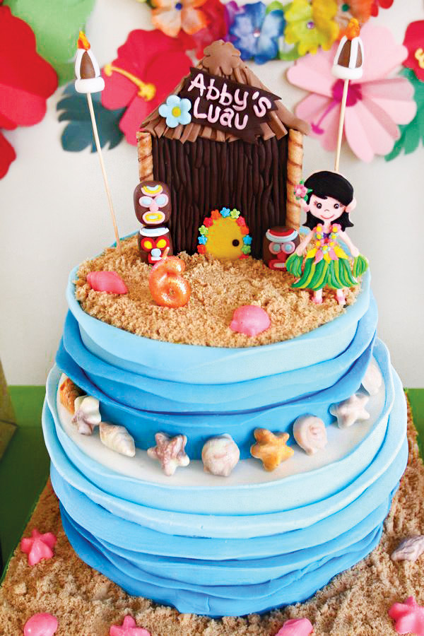 Hawaii Birthday Cake
 Tropical Oasis Hawaiian Luau Birthday Party Hostess
