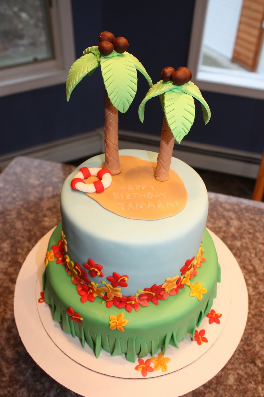 Hawaii Birthday Cake
 BeNi Cakes Hawaiian Birthday Cake