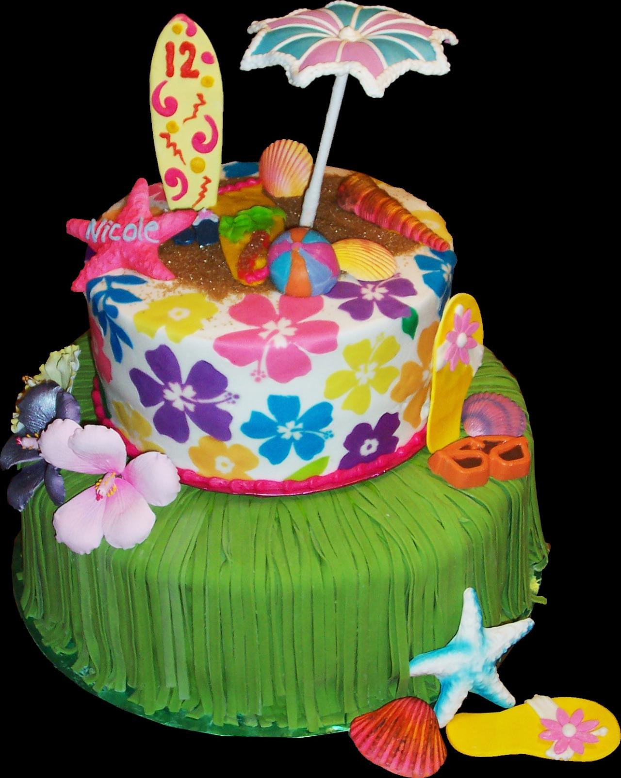 Hawaii Birthday Cake
 Birthday Cakes