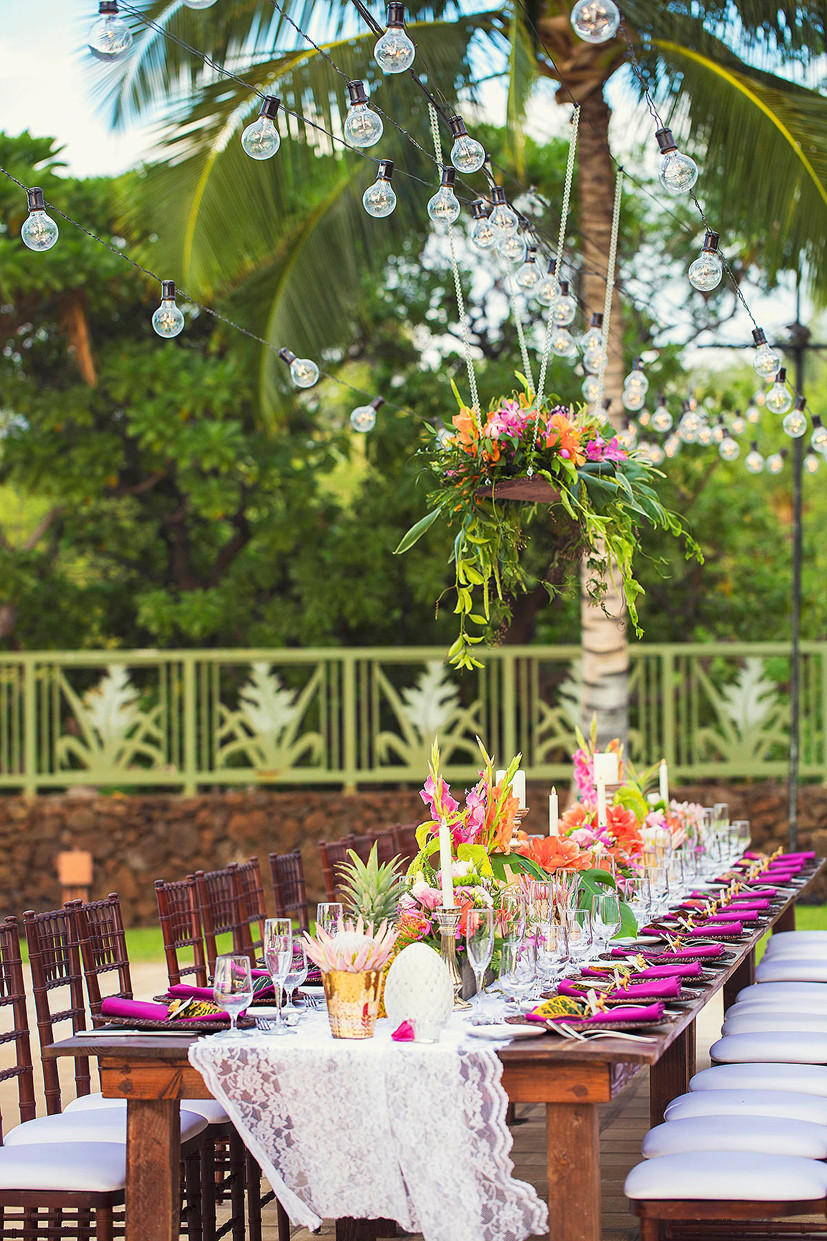 Hawaiian Wedding Theme
 Honualai – A Sullivan Estate Wedding Big Island Wedding