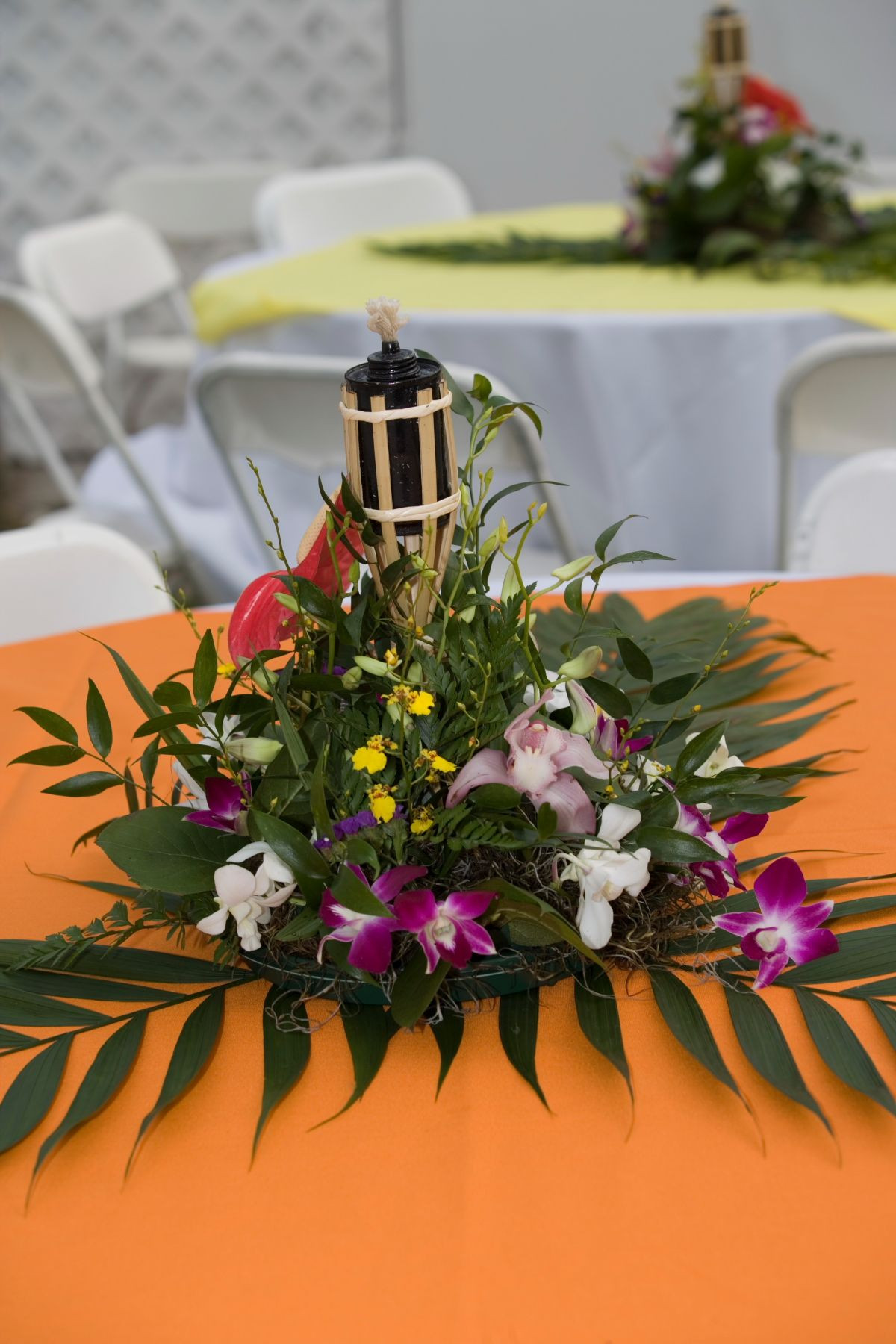 Hawaiian Wedding Theme
 Hawaiian themed wedding reception Centerpieces and mini