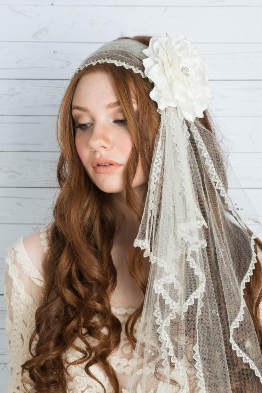 Headband Wedding Veil
 AVA Silk Headsash Juliet Veil Juliet Veil Wedding