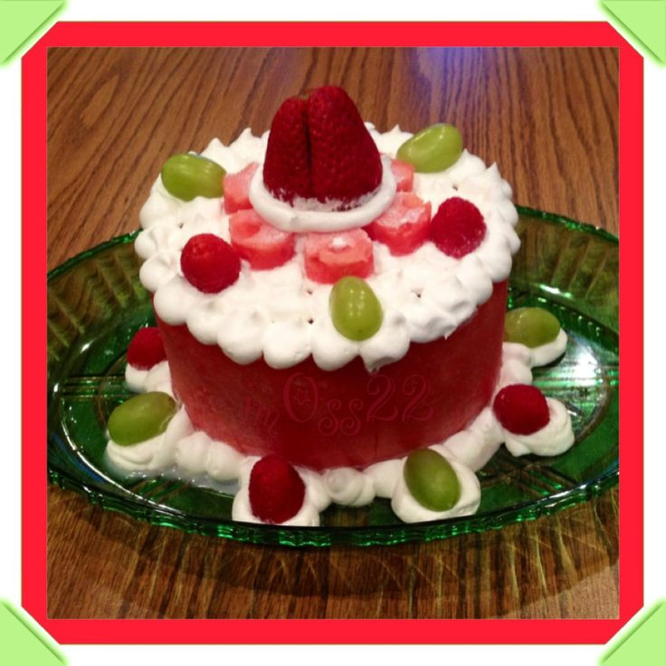 Healthy Alternative To Birthday Cake
 "Fruit" cake Made entirely out of fruit and whipped