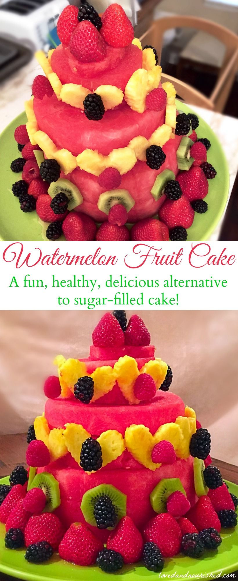 Healthy Alternative To Birthday Cake
 Watermelon cake a fun fresh healthy alternative to