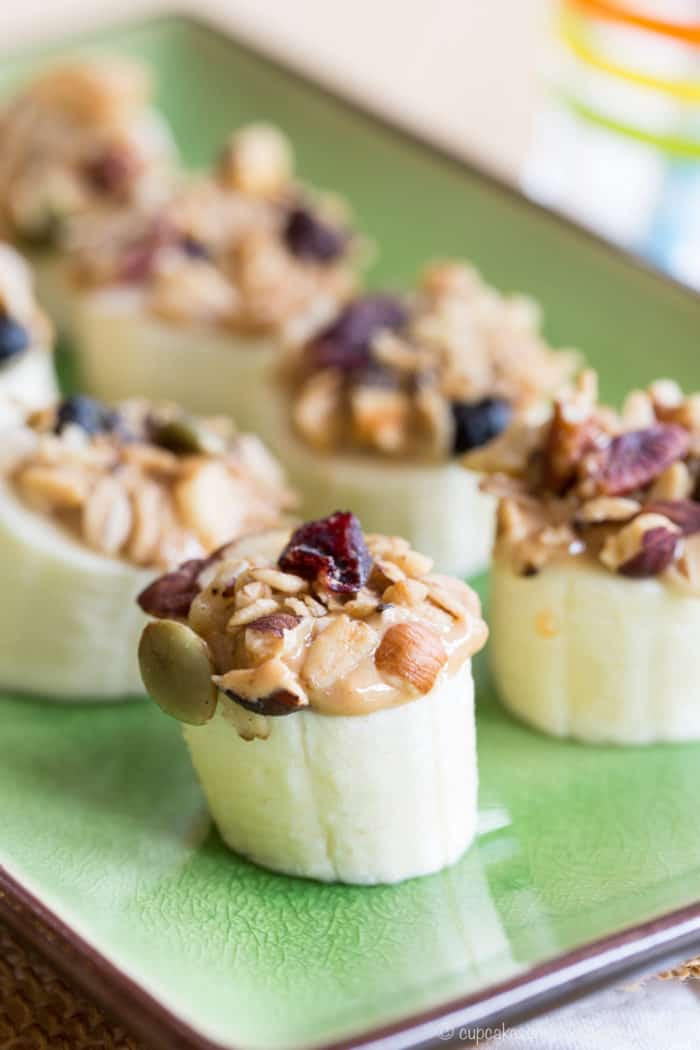 Healthy Banana Snacks
 Easy Snack Recipe Peanut Butter Banana Bites Cupcakes