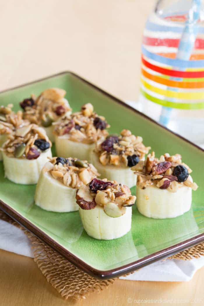 Healthy Banana Snacks
 Easy Snack Recipe Peanut Butter Banana Bites Cupcakes