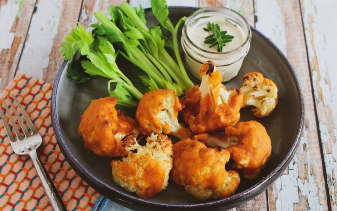 Healthy Buffalo Cauliflower
 Healthy Buffalo Cauliflower with Ranch Dip Vegan Gluten