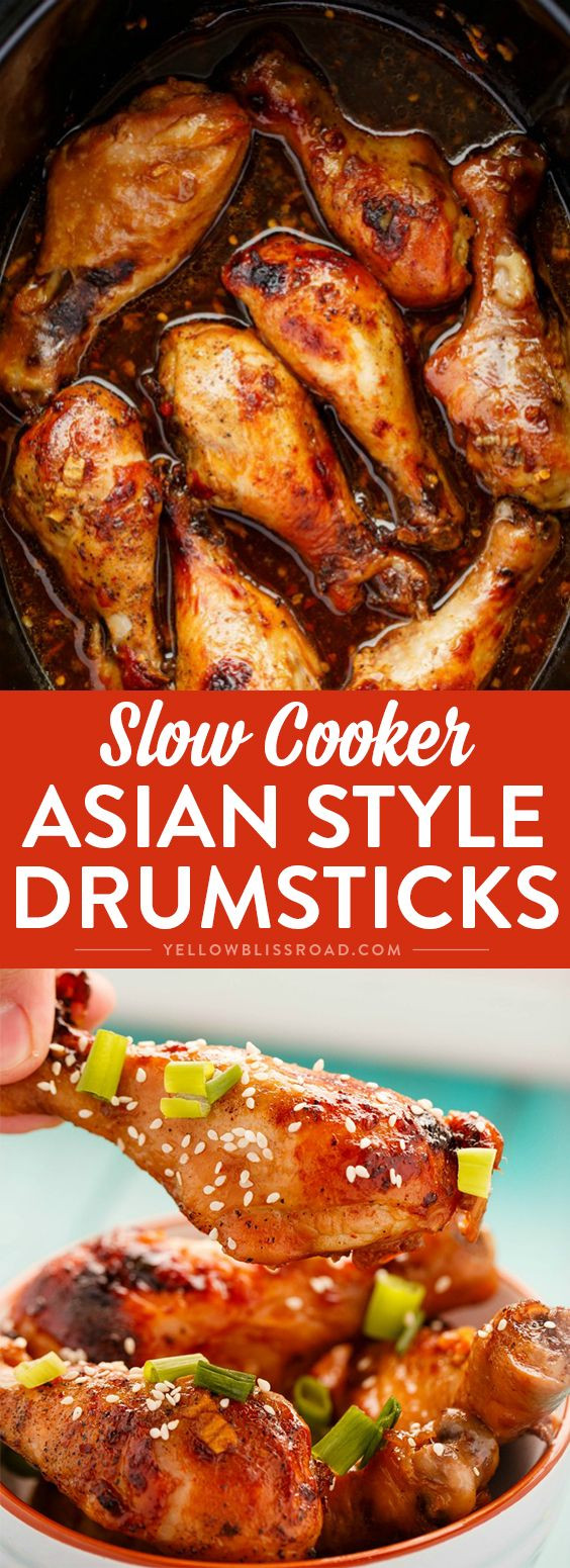 Healthy Chicken Drumstick Slow Cooker Recipes
 Asian Chicken Drumsticks in the Slow Cooker