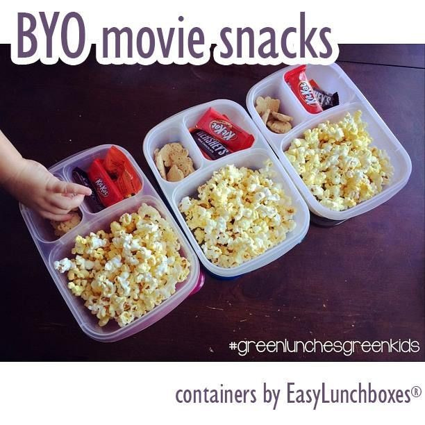 Healthy Movie Night Snacks
 Bring Your Own Movie Snacks by Green Lunches Green Kids