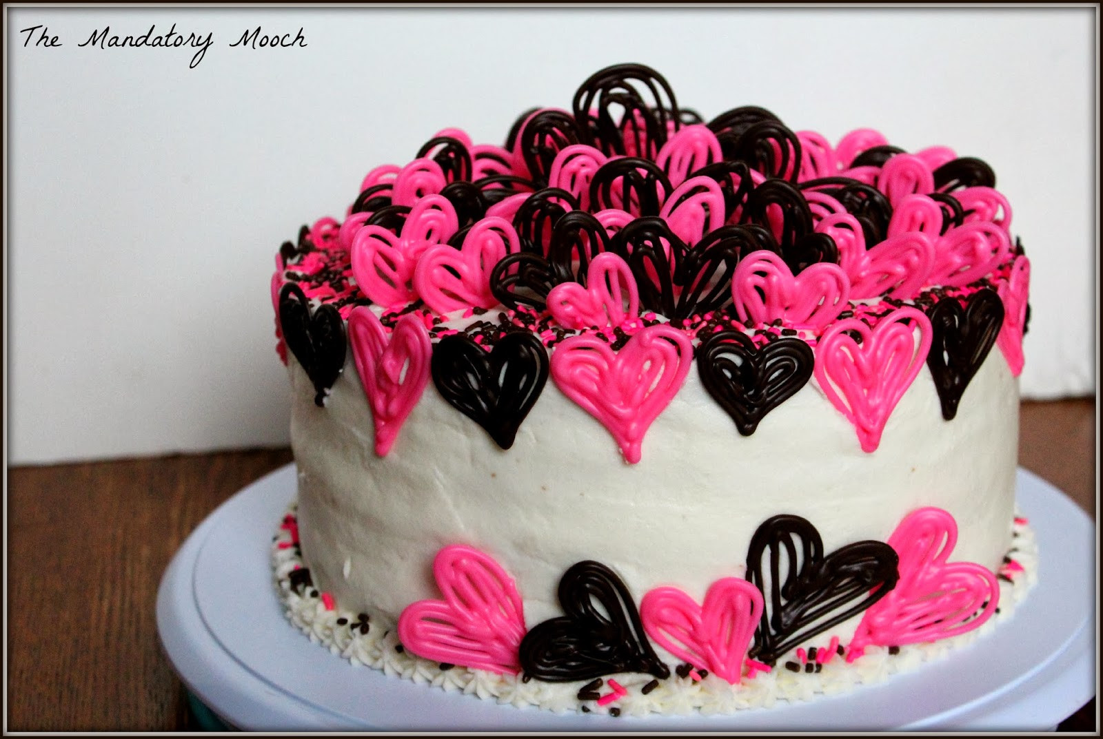 Heart Birthday Cake
 The Mandatory Mooch Hearts Cake