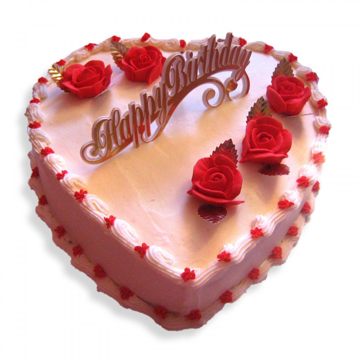 Heart Birthday Cake
 1 kg heart shape strawberry fresh cream cake myflower t