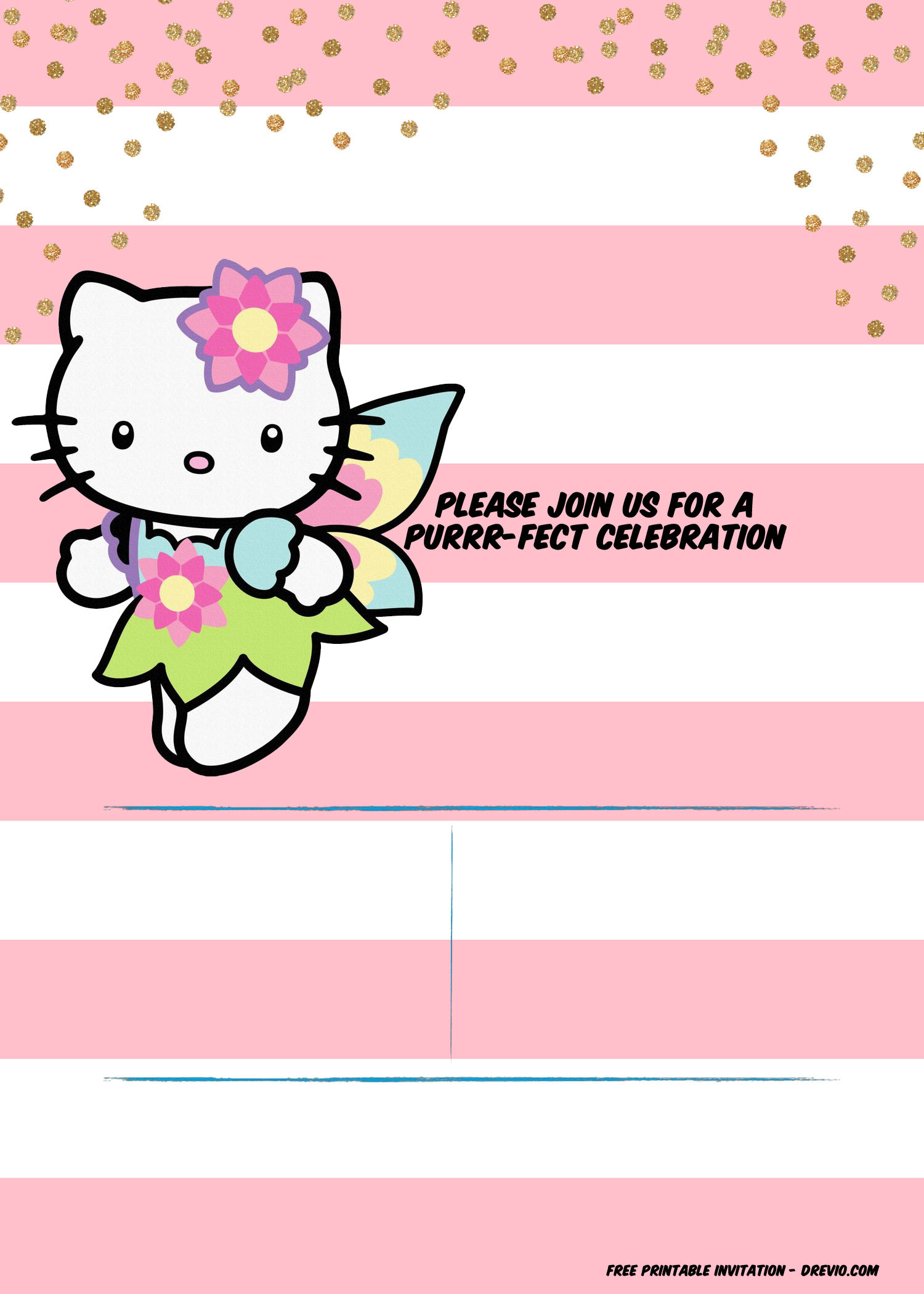 Hello Kitty Birthday Invitations
 FREE Hello Kitty Unicorn Invitation Template – FREE