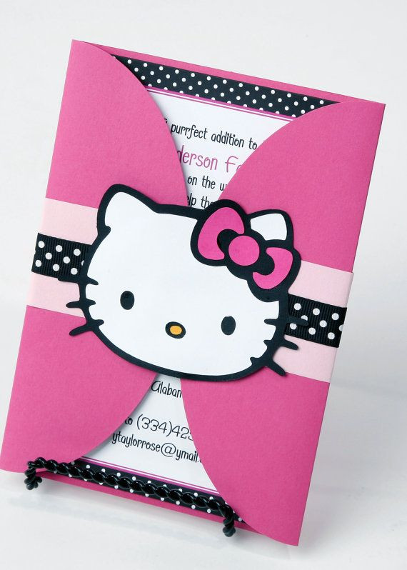 Hello Kitty Birthday Invitations
 Hello Kitty Invitation Birthday by ImpressPapers on Etsy