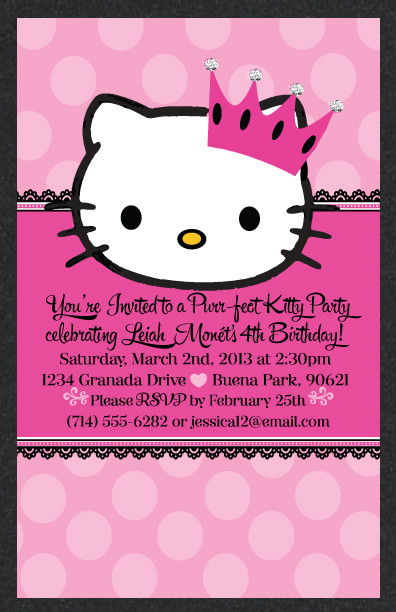 Hello Kitty Birthday Invitations
 Hello Kitty Personalized Birthday Invitations — FREE