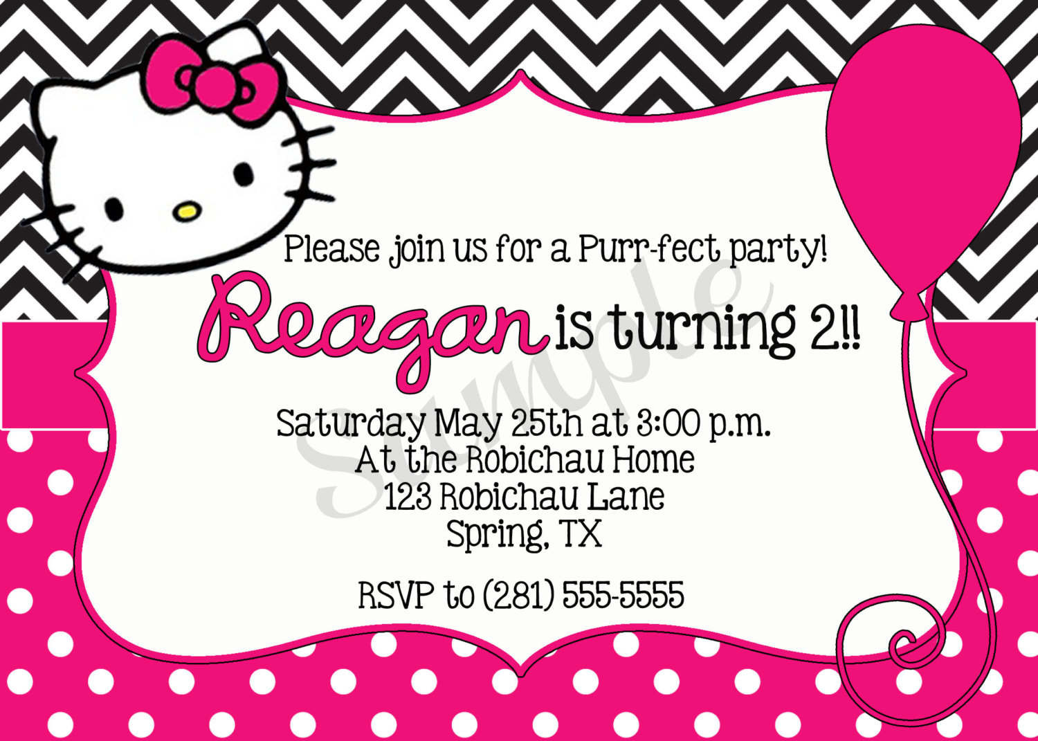 Hello Kitty Birthday Invitations
 Hello Kitty Printable Birthday Invitations