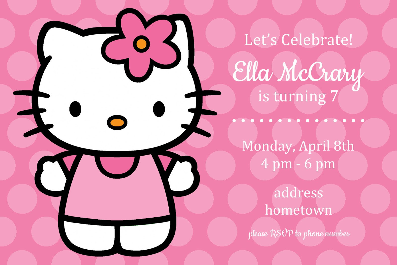 Hello Kitty Birthday Invitations
 all things simple simple celebrations hello kitty party