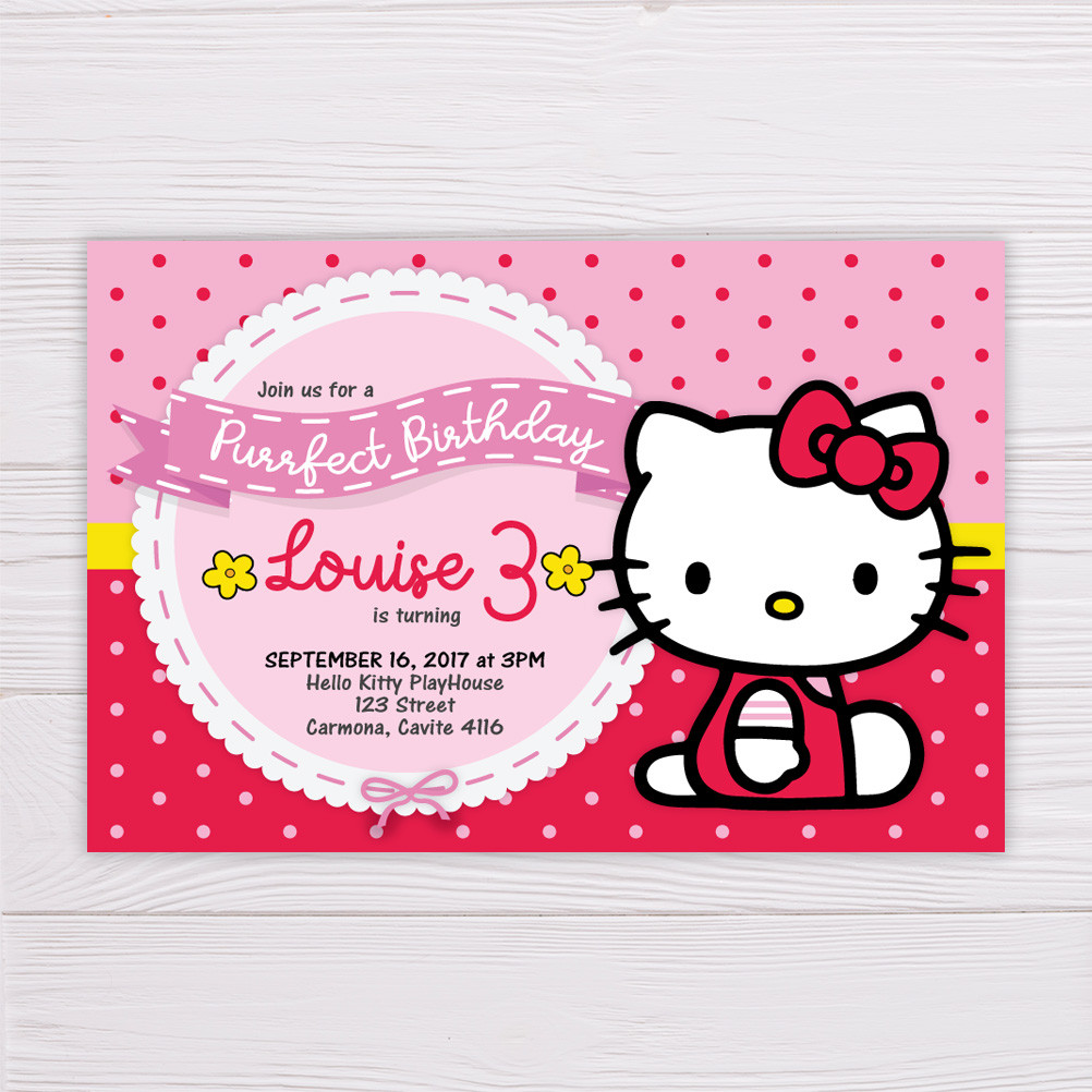 Hello Kitty Birthday Invitations
 Hello Kitty Invitation – Flearn Ph